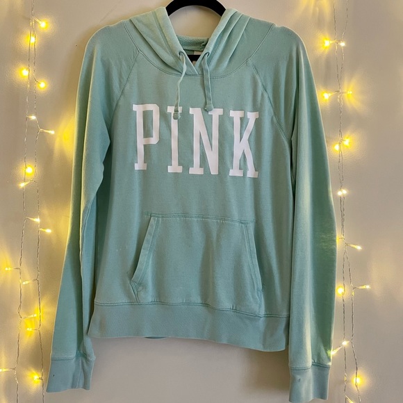 PINK Victoria's Secret Tops - PINK by Victoria Secret- Aqua Green Long Sleeve Top